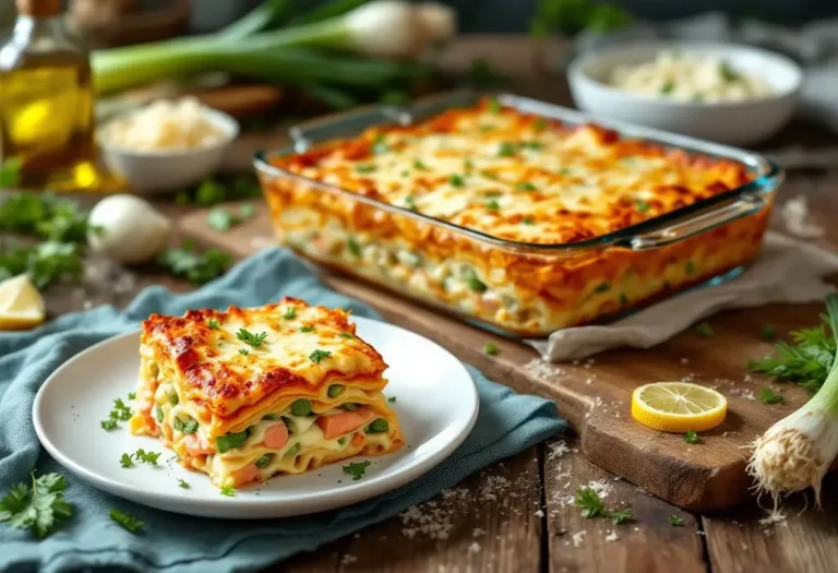 Bon et pas cher : la recette réconfortante des lasagnes de poireaux, bleu de Solaize et saumon