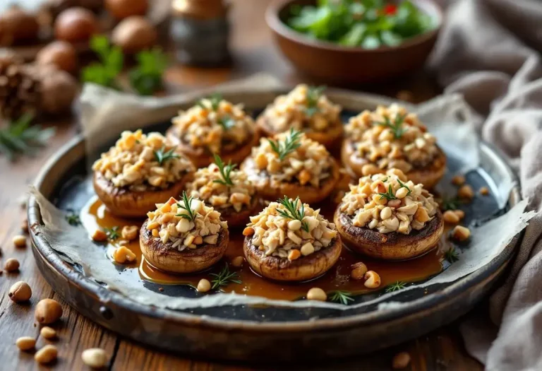 Ces champignons farcis sont parfaits pour sublimer les restes de volaille des fêtes