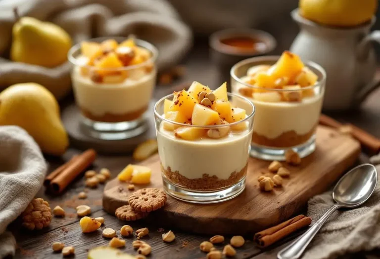 Poires fondantes + speculoos : le cheesecake minute sans cuisson qui va faire danser vos goûters d’automne