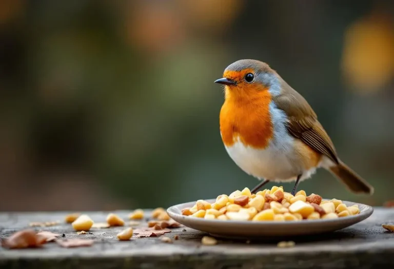 Rouges-gorges au jardin : ce soir, mettez dehors cet aliment de base à 3 centimes, la plupart des jardiniers l’oublient