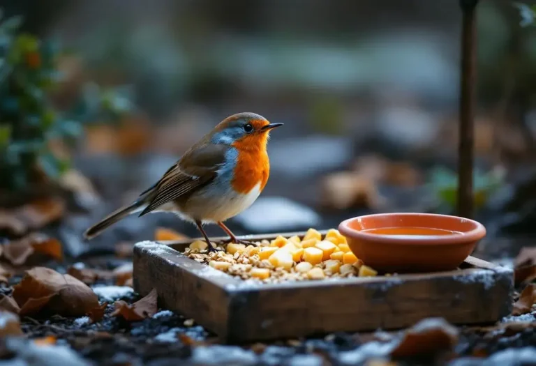Rouges-gorges au jardin : ce soir, mettez dehors cet aliment de base à 3 centimes, que presque tous les jardiniers oublient