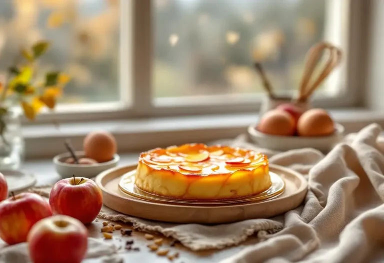 Un flan au doux parfum vanillé et aux pommes fondantes : la douceur maison de ma grand-mère qui réchauffe les après-midis d’automne