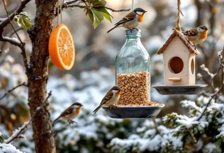 16 mangeoires DIY ultra économiques en récup pour un jardin rempli d’oiseaux toute l’année (et une astuce anti-écureuils futée)