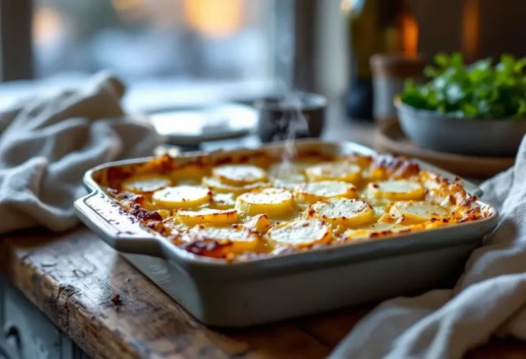 Des pommes de terre tranchées, du chèvre et un tour de four : le gratin d’hiver ultra simple qui régale avec trois fois rien !