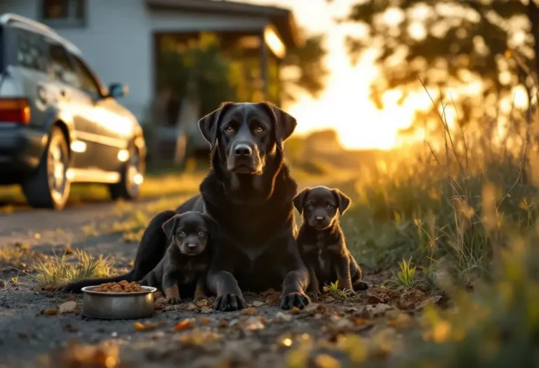 En apercevant une chienne et ses 2 chiots au bord de la route, une automobiliste ressent un besoin irrésistible de faire demi-tour pour les sauver