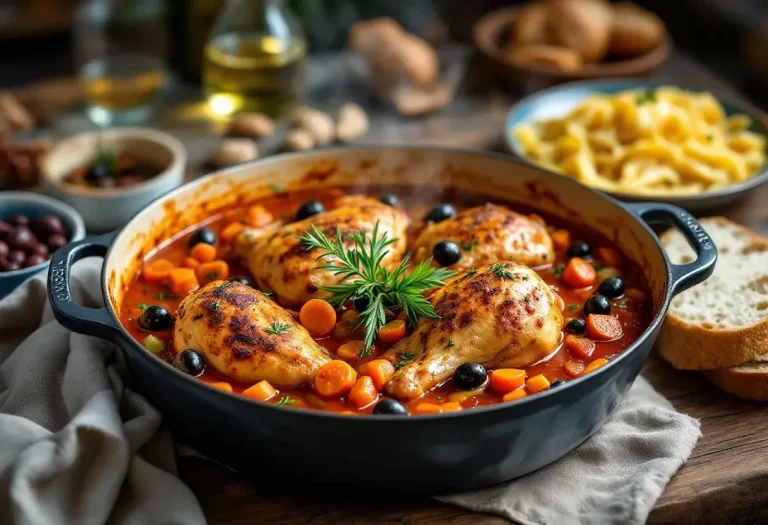 Pollo alla cacciatora : le poulet italien du dimanche mijoté aux tomates et aux olives