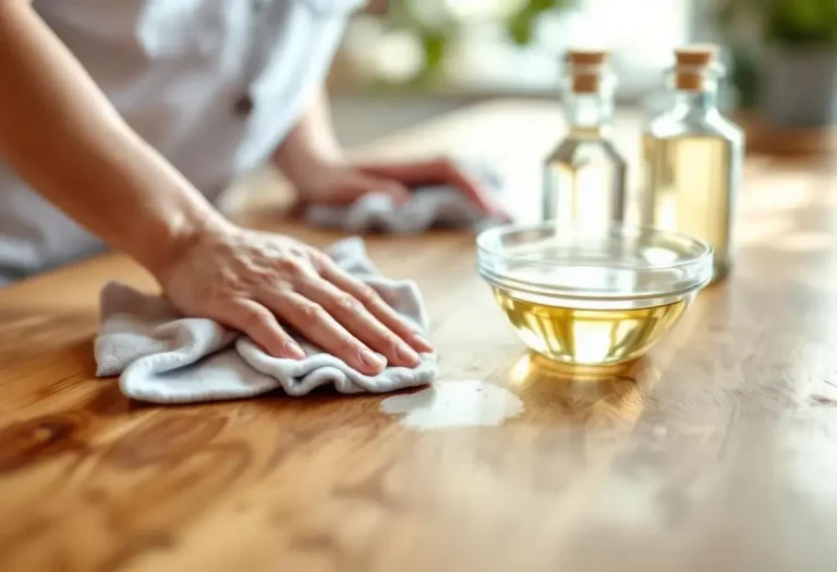 Traces d’eau sur le bois : ce mélange avec 2 ingrédients de cuisine les efface sans poncer ni chimie Traces d’eau sur le bois : ce mélange avec 2 ingrédients de cuisine les efface sans poncer ni chimie
