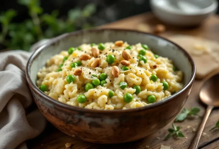 Un risotto tout doux et ultra crémeux aux poireaux, petits pois et parmesan : le dîner doudou prêt en 25 minutes sans une goutte de vin