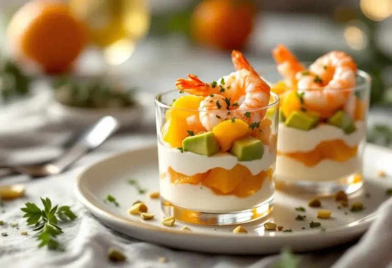 Verrines clémentines-crevettes : l’apéritif ultra frais et chic, prêt en 5 minutes chrono