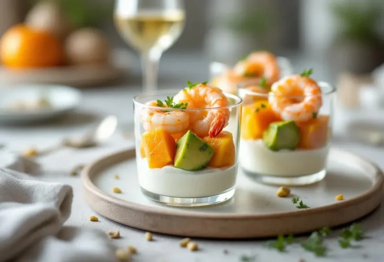 Verrines clémentines-crevettes : l’apéritif ultra frais et chic, prêt en quelques minutes