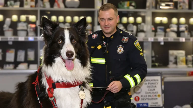Lors d'une cérémonie traditionnelle, ce chien pompier reçoit une distinction aussi émouvante qu'originale en Lot-et-Garonne Lors d'une cérémonie traditionnelle, ce chien pompier reçoit une distinction aussi émouvante qu'originale en Lot-et-Garonne